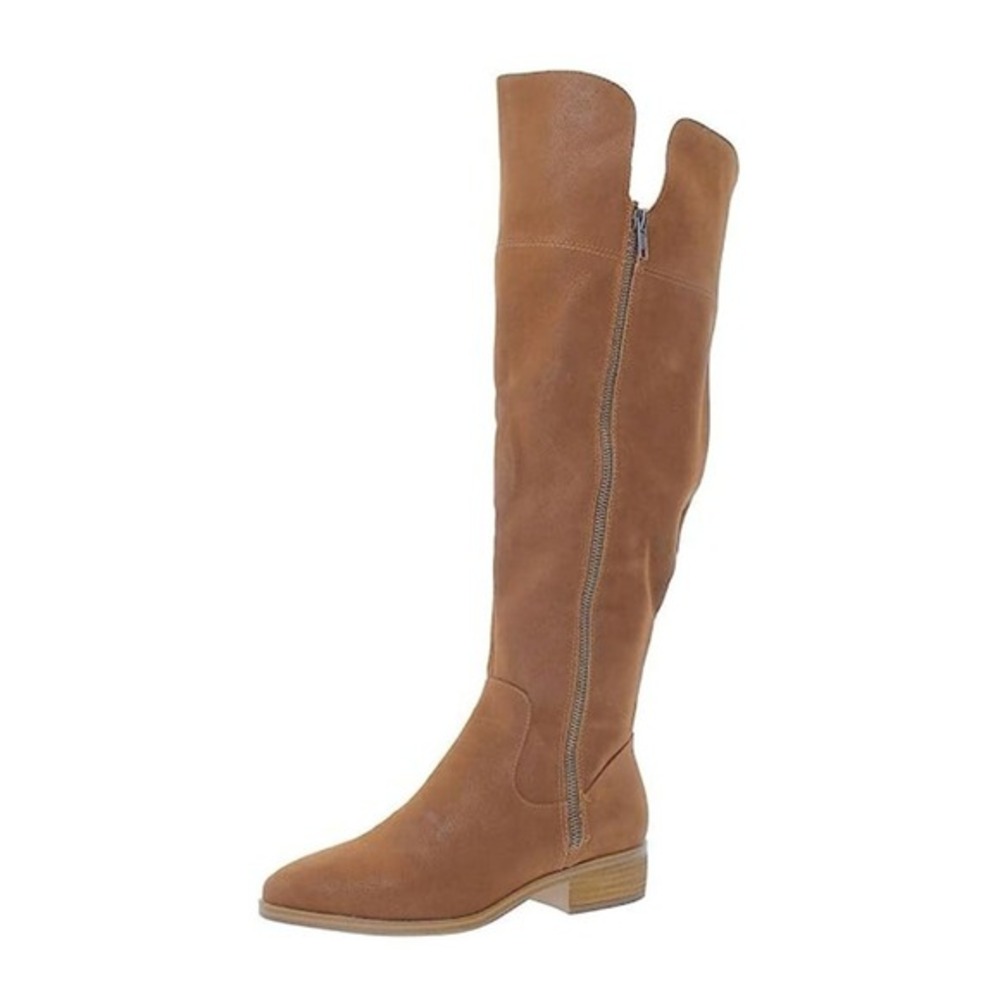 MIA Women's Carsyn‎ Faux Leather Zip Over The Knee Boots Size 4.5M
